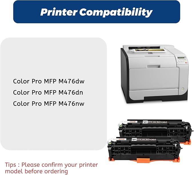 312A Black Toner Cartridge,Compatible for HP 312X CF380A CF380X for HP LaserJet Pro MFP M476dw M476dn M476nw MFP M476 Series Printer,2 Pack
