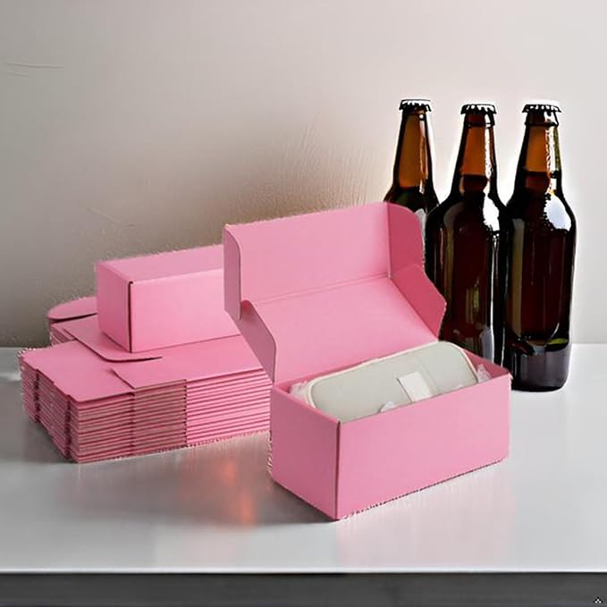 10x4x4 inch Pink Shipping Boxes for Small Business- Set of 25