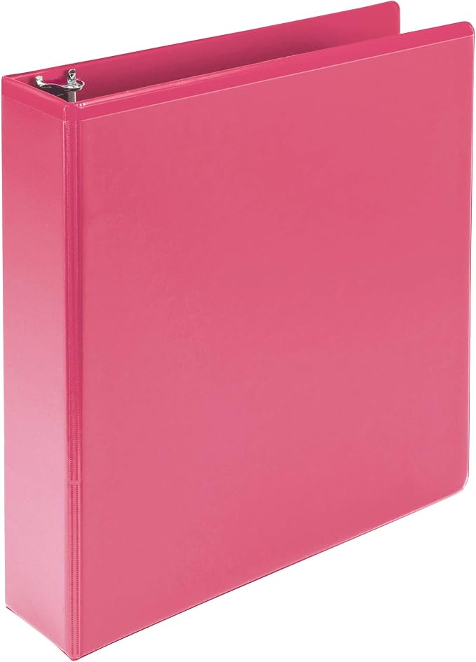 Samsill Plant-Based 2 Inch Durable Round Ring, View Binder, Eco-Friendly, USDA Certified Biobased, Single, Bright Pink