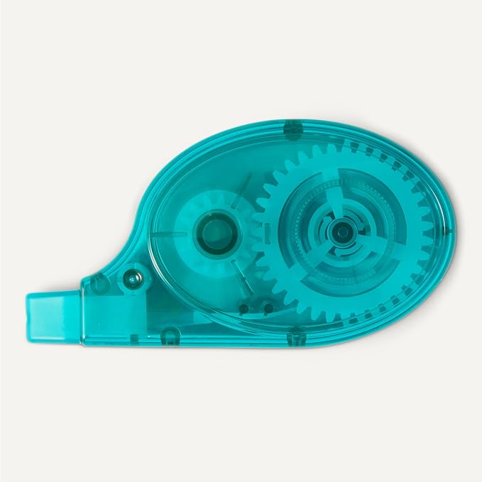 Amazon Basics White-Out Correction Tape with Dispenser, 39.3ft, 4-Pack, Tear-Resistant Tape for Office or School Supplies, Green, Orange, Purple, Red, Blue