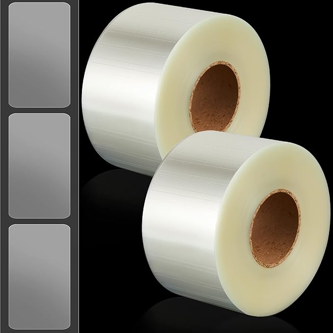 Zonon 1000 Pcs Clear Labels Label Protector Clear Stickers Wafer Seals Waterproof Labels for Protecting Barcodes, Numbers and Stickers (4.06 x 2.05 Inch,Rectangle)