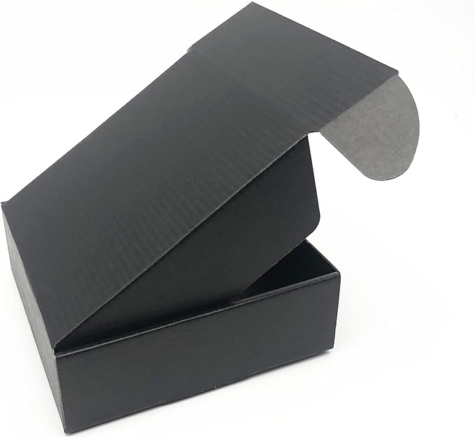 Black Cardboard Shipping Box 10 x 8 x 2.7 Inch Corrugated Packaging Storage Boxes 10 Pack (Inside Size: 9.35 x 7.8 x 2.6)