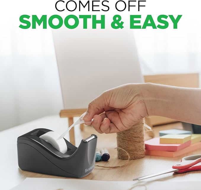 Scotch Desktop Tape Dispenser,Black Two-Tone,1 Dispenser/Pack (C60-BK),(Pack of 12)
