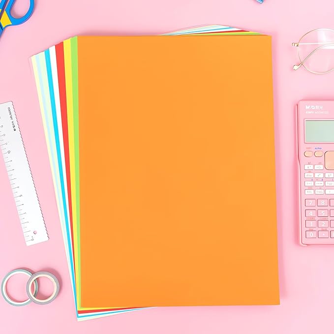 M&G 100 Sheets Colored Copy Printing Paper 10 Assorted Colors, 8.3 X 11.7 in Construction Paper for Card Making Scrapbooking School Office DIY Craft