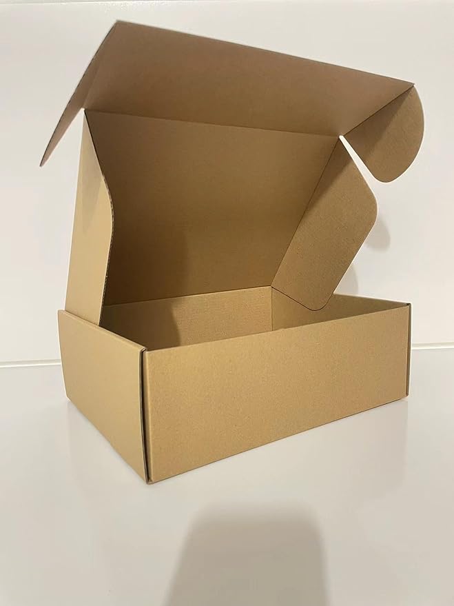 13x10x4 Inch Set of 18 Pack Brown Corrugated Shipping Boxs - Cardboard Boxes for Mailing, Packing and Literature Mailer Boxes, Small Business Mailing Bulk