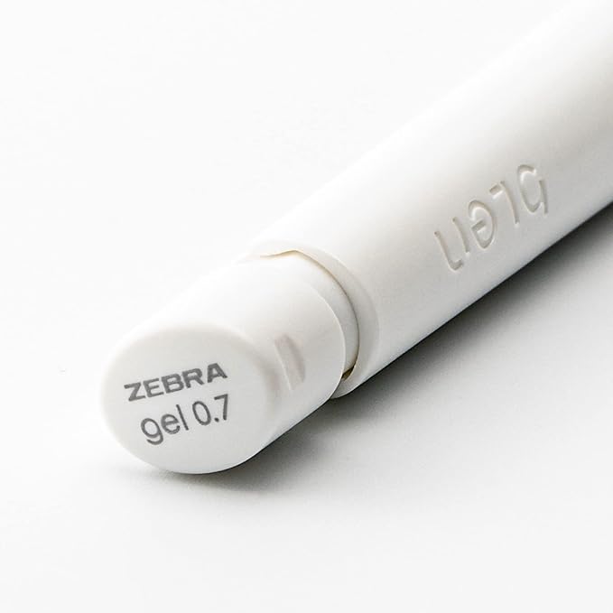 Zebra Pen, bLen Retractable Gel Pens, Medium Point 0.7mm, Black Ink, White Barrels, Rapid Dry Gel Ink, Low Vibration for More Stable, Easier to Control Writing, Refillable, 2-Pack (41402)