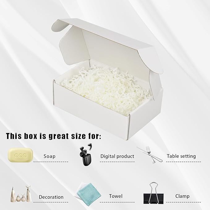 FORBFAN 6x4x2 Shipping Boxes, 45 Pack White Mailer Boxes for Small Business, Small Corrugated Cardboard Boxes for Mailing & Shipping