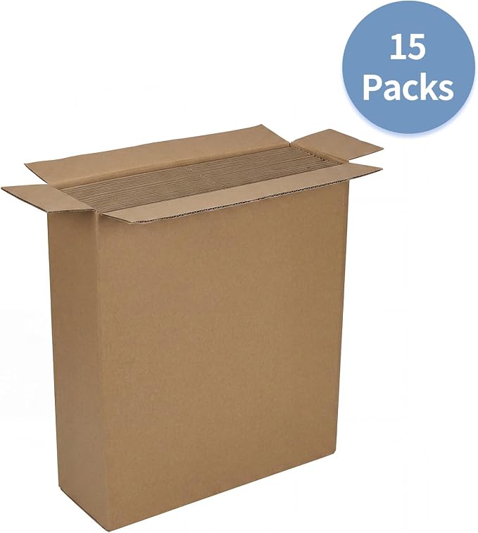 Hoikwo 12x12x3 Shipping Boxes Set of 15 | Brown Corrugated Cardboard Box for Small Business for Packaging Mailing