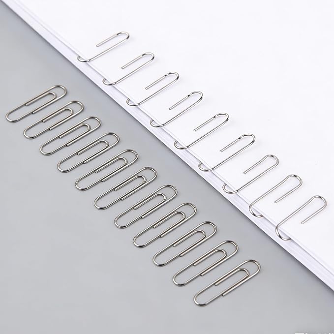 Paper Clips 100 Pcs 1.3 Inch Medium Silver Paperclips, for Office School Daily DIY Paperwork