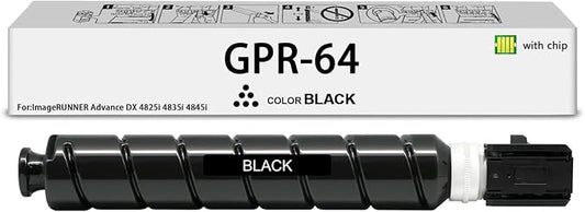GPR64 Toner Cartridge Compatible with Canon GPR-64 Toner Black ImageRUNNER Advance DX 4825i 4835i 4845i Printer(1Pack,5141C003AA,with Chip)
