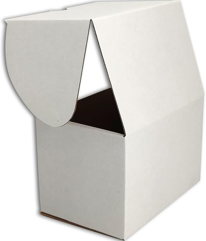 6x4x4 Shipping Boxes Set of 50, White Mailer Corrugated Cardboard Box | for Packaging, Literature, Packing, Mailing, Storage, Small Business, Moving, Gift, Supplies, Quick Fold, Tab Locking