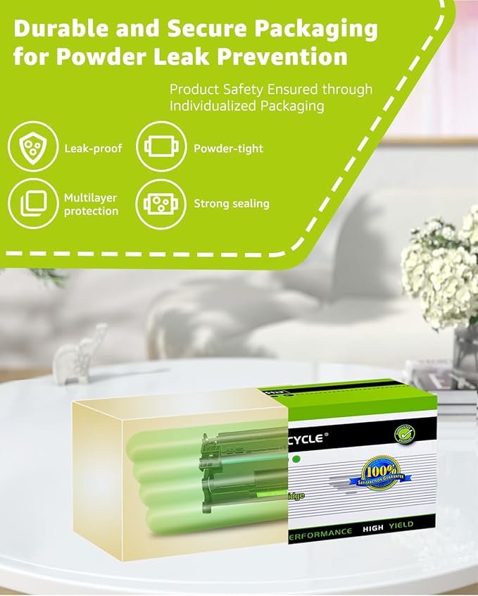 greencycle 148X Cartridge Replacement Compatible for HP 148X Black Toner Cartridge W1480X 148A Pro Ink Cartridge Work with Laser Jet Pro 4001dw 4001dn 4001n MFP 4101fdw 4101fdn (1PCS,with Chip)