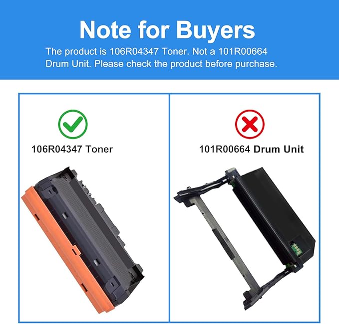 B205/B210/B215 Black Toner Cartridge High Capacity Replacement for 106R04347 Toner-1 Pack for Xerox B205 B210 B215 B205NI B210DNI B215DNI B205MFP B215MFP Printer(106R04347,3,000 Page)