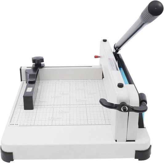 12" Guillotine Paper Cutter, Heavy Duty 400-Sheet Capacity with Safety Lock & Shield, Hss Blade Precise for Office School Home, Manual Trimmer for A4 B5 Cardstock