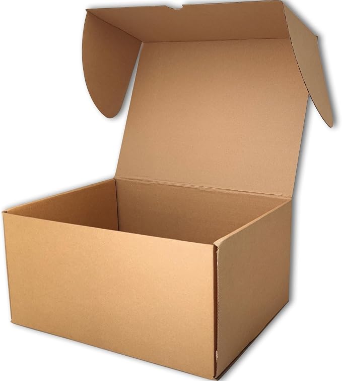 12x10x6 Shipping Boxes (15pcs) Brown Mailer Corrugated Cardboard Box | for Packaging, Literature, Packing, Mailing, Storage, Small Business, Moving, Gift, Supplies, Quick Fold, Tab Locking