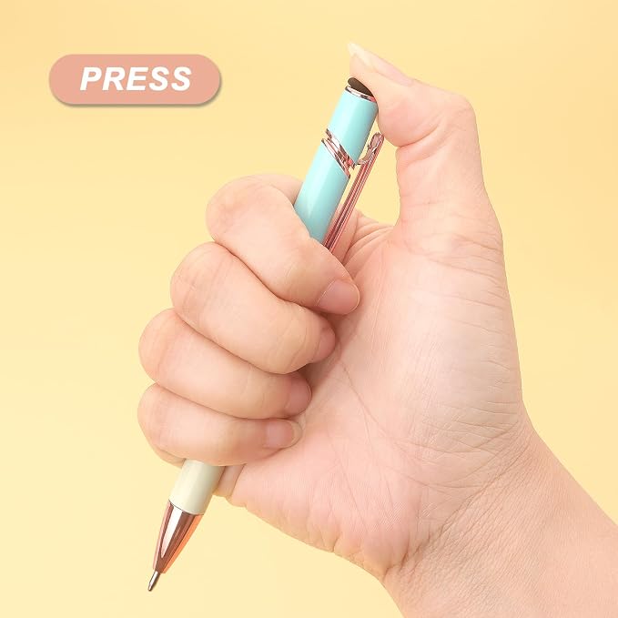 Bribobo 6 Pack Ballpoint Pen 2-in-1 Pen with Stylus tip, 1.0 mm Black Ink | Metal Stylus Pen for Touch Screens