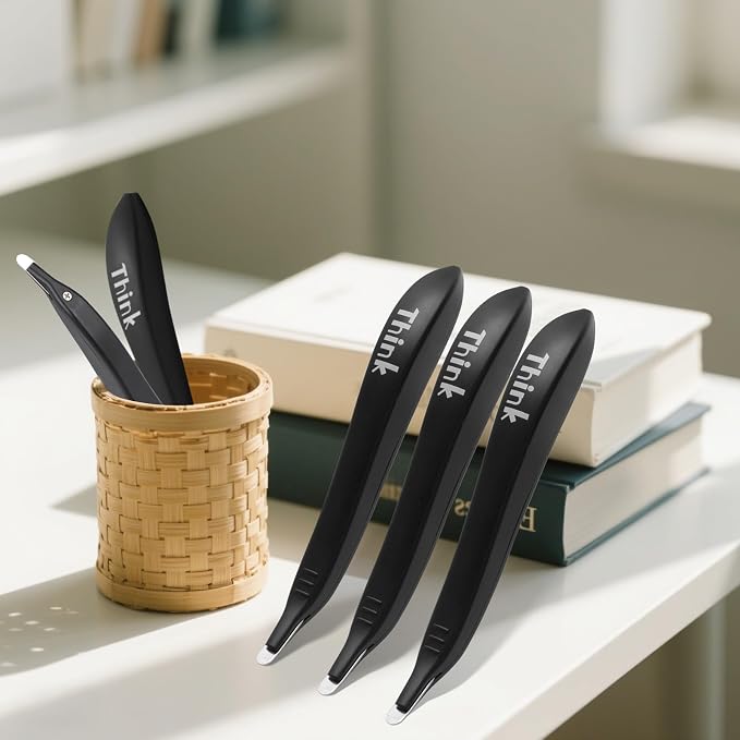 Magnetic Staple Remover 5 Pack, Pen-Shaped Staple Puller | Magnetic Pickup Grabs Staple, No-Tear Staple Removal, for School & Home Office, Black