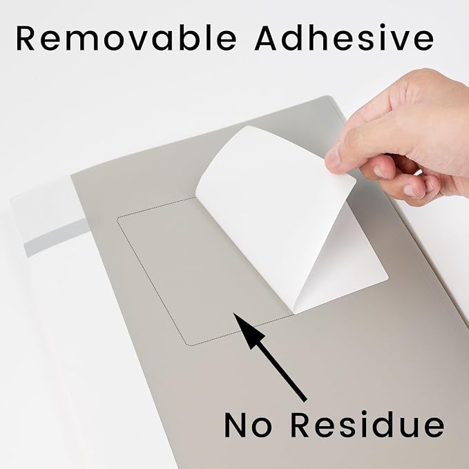 L LIKED 4" x 6" Blank Removable Labels in Fanfold, No Residue, Water and Oil Resistant, Use for Both Home and Office (200 Labels)