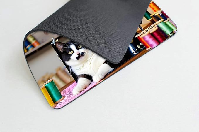 Sewing Machine and cat Mouse pad Customized Mousepad Non-Slip Rubber Base Mouse Pads for Computers Laptop Office Desk Accessories Mouse pad