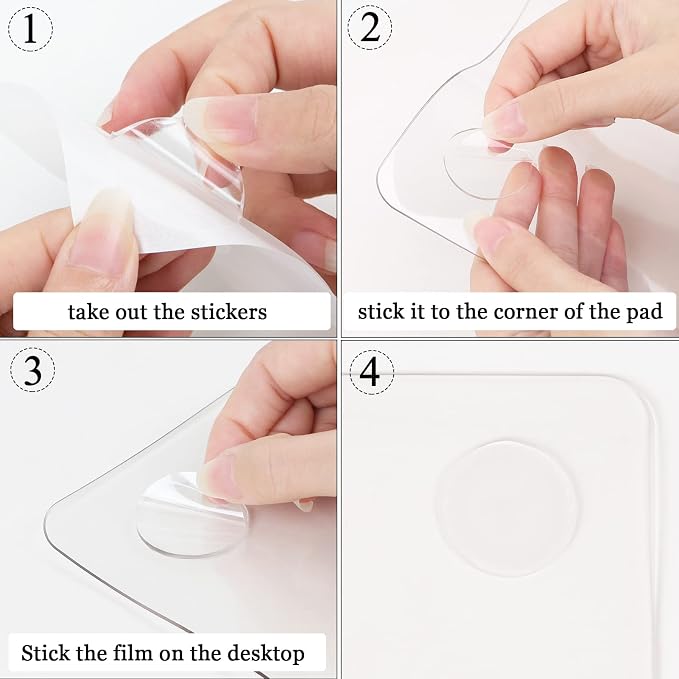 Clear Writing Desk Pad, 35.4’’x17” Heat Resistant Waterproof PVC Round Edge Durable Desk Protect Mat, Anti-Static Writing Mat Table Protector
