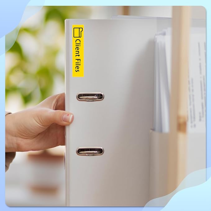 6-Pack Compatible with Dymo D1 Label Tape Black on Yellow 45018 S0720580 | Yellow Label Maker Refill d1, 1/2 Inch x 23 Ft for DYM0 LabelManager 160 420P 210D 280 360D PnP, 6-Pack