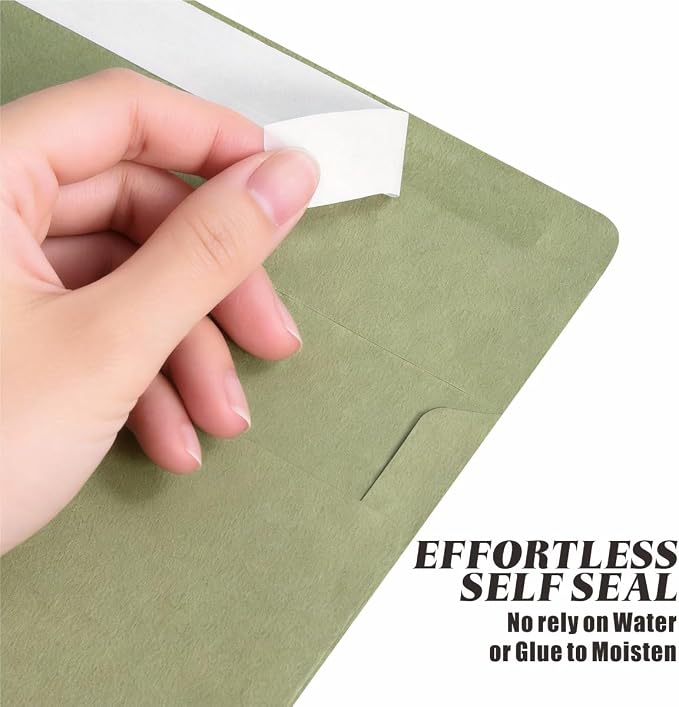 50 Pack A7 Envelopes, Sage Green 5x7 Invitation Envelopes, Self Seal Envelopes Printable, for Weddings, Greeting Cards, Photos, Postcards, Mailing, Party