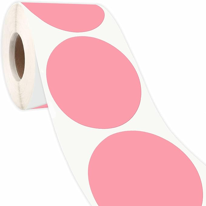 PARLAIM 2”Color Coding Labels Stickers,500 per Roll Round Permanent Adhesive Circle Dot Stickers for Inventory Office Home