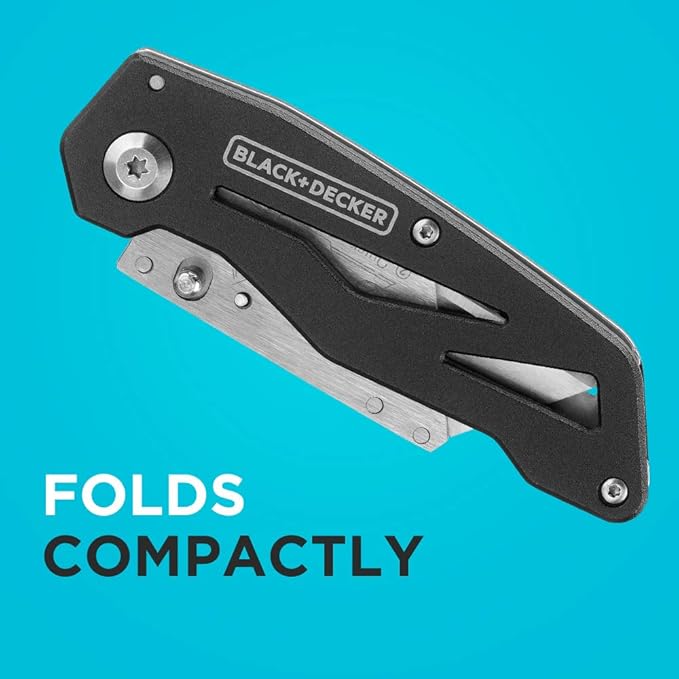 BLACK+DECKER Utility Knife, Folding, 2 Pack (BDHT10001)