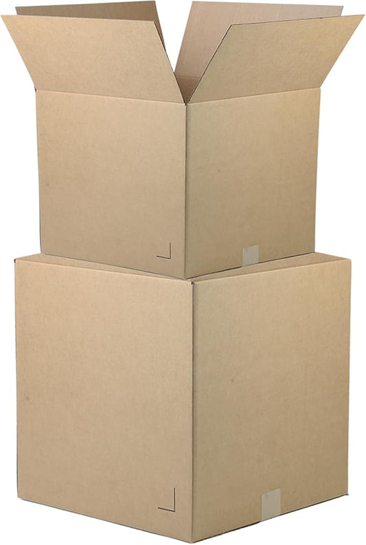 The Boxery 12"x8"x6" Kraft Shipping Boxes (25-Pack) | Durable Corrugated Cardboard for Mailing, Packing & Moving – Eco-Friendly & Recyclable – Made in USA