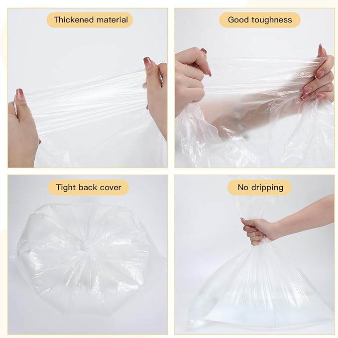 100 Pcs Shredder Bags Bulk, Use for Shredders, 32 to 38 Gallon Size | Fits Small, Medium, Large Shredders, Strong Plastic, Office Waste Bags, Transparent Design, Easy to Monitor Fill Level