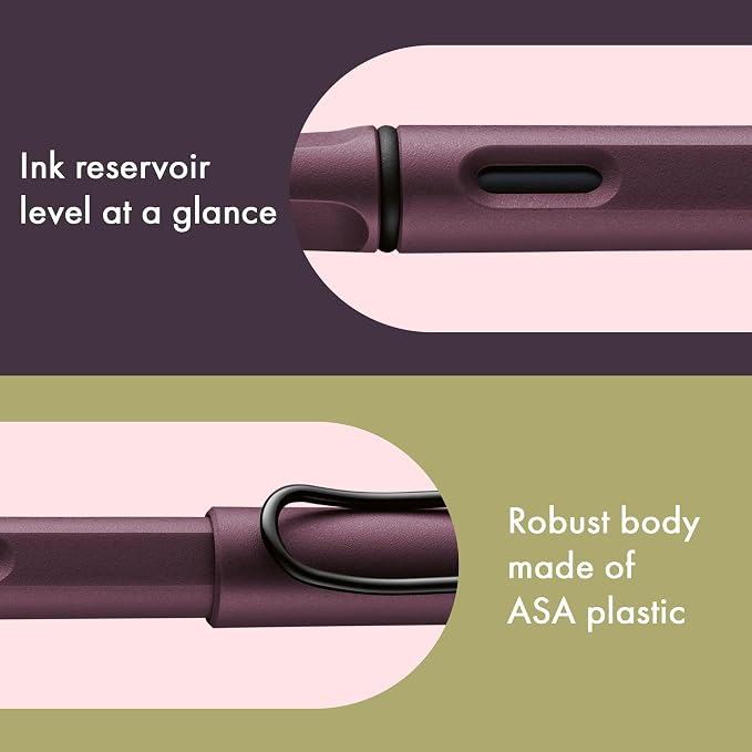 LAMY safari scarlet - Fountain Pen with ergonomic grip & polished steel nib in size F - ideal for any Writing & Calligraphy - including LAMY T 10 blue cartridge - Right-Handed | Lamy Fountain pen with ergonomic grip - robust ASA plastic - incl. LAMY T ...