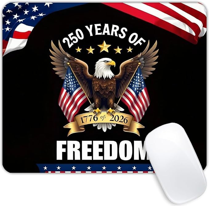250th Anniversary Eagle Customized Mousepad Non-Slip Rubber Base Mouse Pads for Computers Laptop
