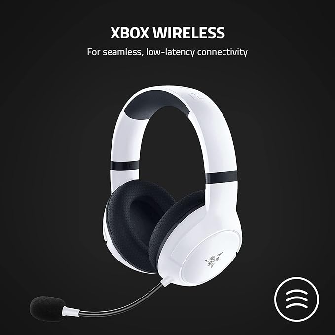 Razer Kaira Wireless Gaming Headset for Xbox Series X|S, Xbox One: Triforce Titanium 50mm Drivers - Cardioid Mic - Breathable Memory Foam Ear Cushions - EQ Pairing Button - Windows Sonic - White