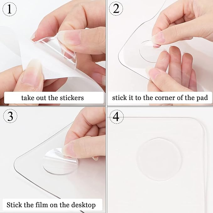 Clear Writing Desk Pad, 14’’x30” Heat Resistant Waterproof PVC Round Edge Durable Desk Protect Mat, Anti-Static Writing Mat Table Protector