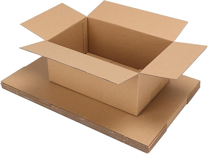 ZBEIVAN Shipping Boxes Mailers 9x6x4 inches Corrugated Cardboard Small Packing Kraft Moving Mailing Box, Pack of 6