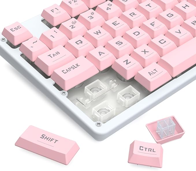 Redragon Updated S107WP Gaming Keyboard and Mouse, RGB Gaming Keyboard and 10000 DPI Mouse Combo with 25-Key Anti-Ghosting, 1K Hz Programmable Mice with Software, Plug & Play to PC, Laptop - Pink