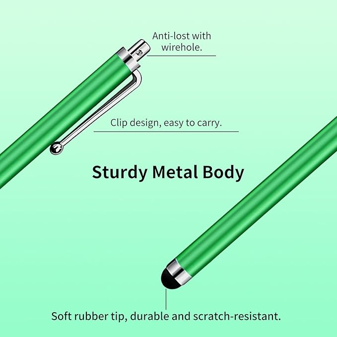 20 Pack Stylus Pen,Stylus Pen for Touchscreen High Precision and Sensitivity for Everyday Writing/Drawing,Universal Stylus Compatible with Touch Screens,10 Colors