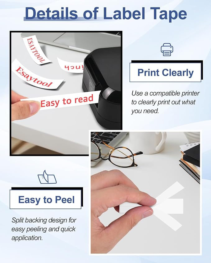 5 Pack Compatible with P-Touch TZe-252 AZE-252 TZ-252 Red on White 24mm 0.94'' Laminated Label Tape Replacement for Ptouch PT-D600 PT-E500 PT-H500 PT-P710BT PT-1400 PT-9200DX Label Maker