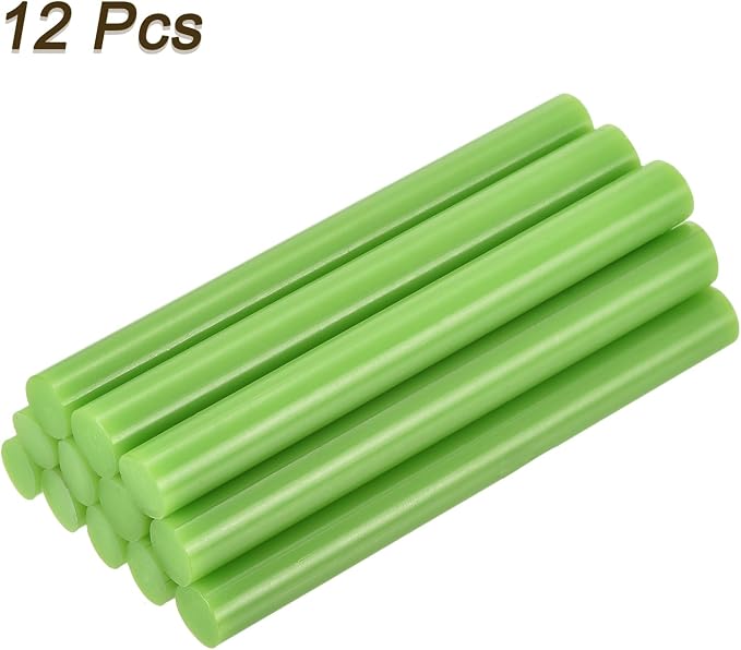 uxcell 12pcs Mini Hot Glue Sticks for Glue Gun 7/16 x 4 Inch Large Glue Sticks, 11 x 100mm Turquoise Green