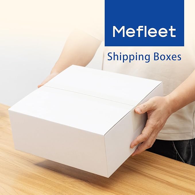 12x12x5" Shipping Boxes 25 Pack - Corrugated Cardboard Square Mailing Box Packaging for Small Business - White Mailer Packing Supplies