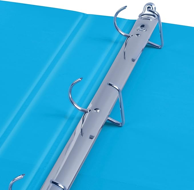 Oxford 3 Ring Binders, Binders for School and Office, Durable 1 inch D Rings, Holds 240 Sheets, ClearVue Presentation Binder, Blue, 4PK
