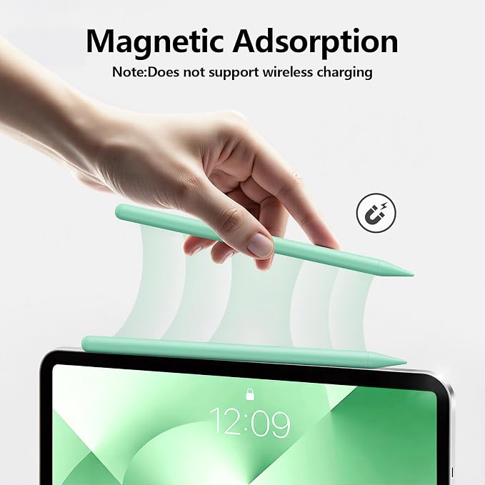 Stylus Pen for iPad 6-11th Gen 2X Fast Charge, Palm Rejection-Green | Tilt Sensitivity, USB-C Charge, Compatible with 2018-2026 Apple Pencil iPad Pro 11/12.9/13, Air 3/4/5/M2/M3/M4, mini 5/6/7