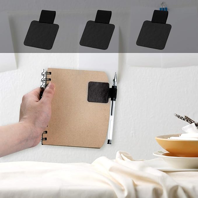 Pen Loop Holder Set, 12 Pack Self-Adhesive Pencil Holder Elastic Design for Notebooks, Journals, Calendars with 12 Colors (12 Pcs)