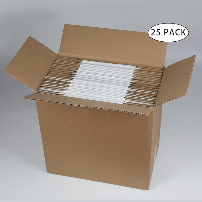 White Shipping Boxes 6x6x6 Inches Small Corrugated Cardboard Boxes, 25 Pack
