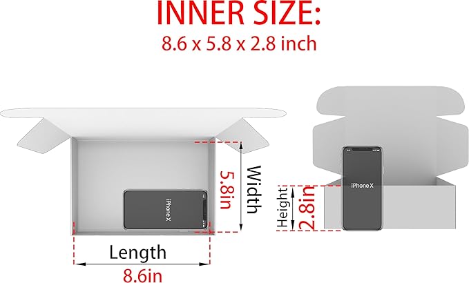 Small White Shipping Boxes for Small Business Pack of 25-9x6x3 inches Cardboard Corrugated Mailer Boxes for Shipping Packaging Craft Gifts Giving Products