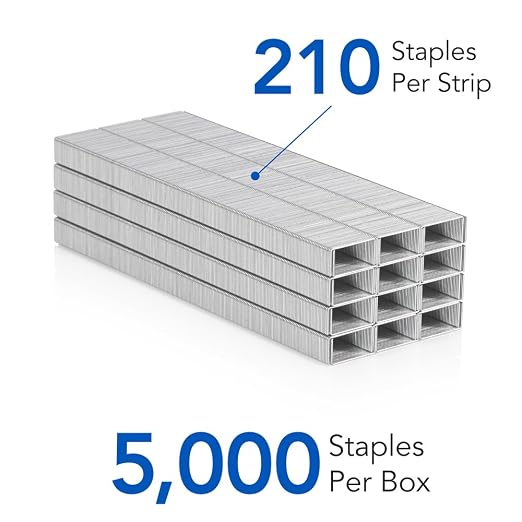 Swingline Staples, Standard Staplers for Desktop Staplers, 210/Strip, 5000/Box (79350) (Pack of 2)