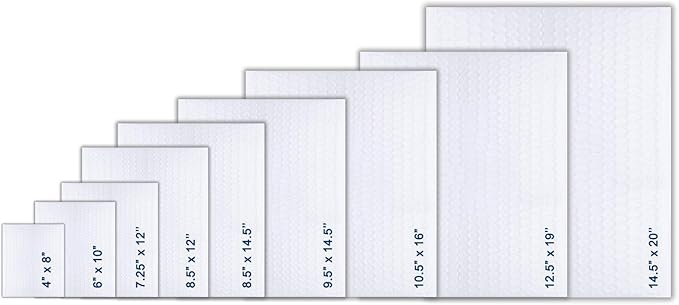 PackageZoom 50 Pcs Poly Bubble Mailers 9.5x14.5 Padded Envelopes #4 Shipping Envelopes 2.5 Mil