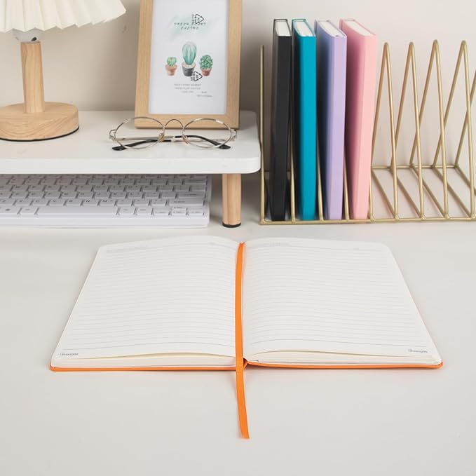 Lined Journal Notebook for Work with 160 Pages, 5.6" x 8" Hardcover Notebooks Journals Medium Size for Writing Women Men