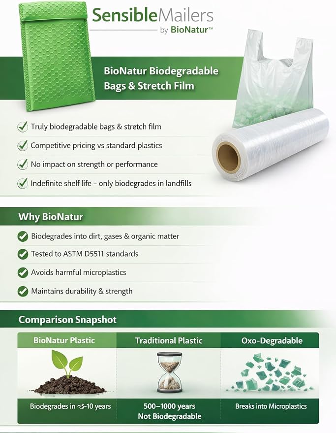 25 Mailers #2 8.5x12" Biodegradable Green Poly Bubble Padded Shipping Mailers Eco Friendly - Self Seal Sensible Mailers, Lightweight Durable Packaging for Shipping & Mailing