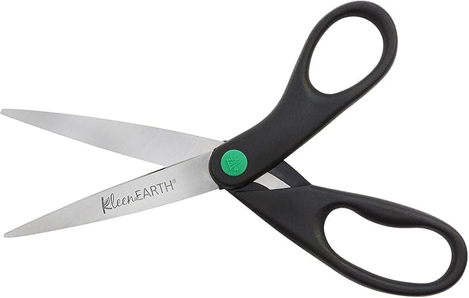 Westcott 15179 8-Inch KleenEarth Recycled Scissors For Office and Home, Black, 2 Pack